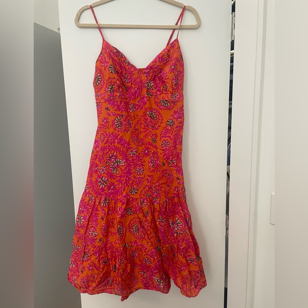 GAP Pink and Orange Sundress with Spaghetti Straps